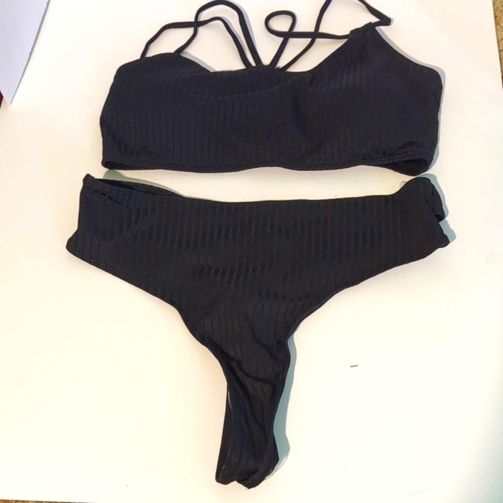 XL 2 piece High waist thong bikini